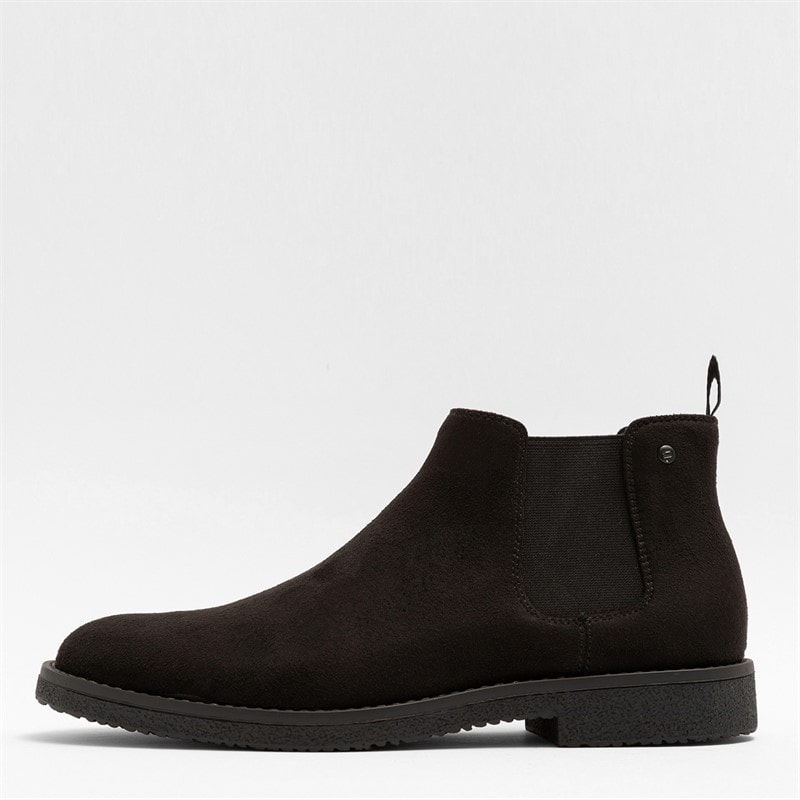 Mens Oakwood Chelsea Boots Black Suede - Image 5