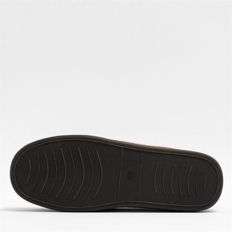 Mens Ryder Moccasin Slippers Tan - Image 2