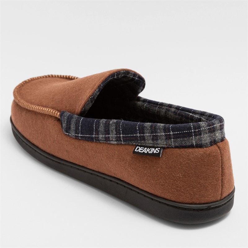 Mens Ryder Moccasin Slippers Tan - Image 3