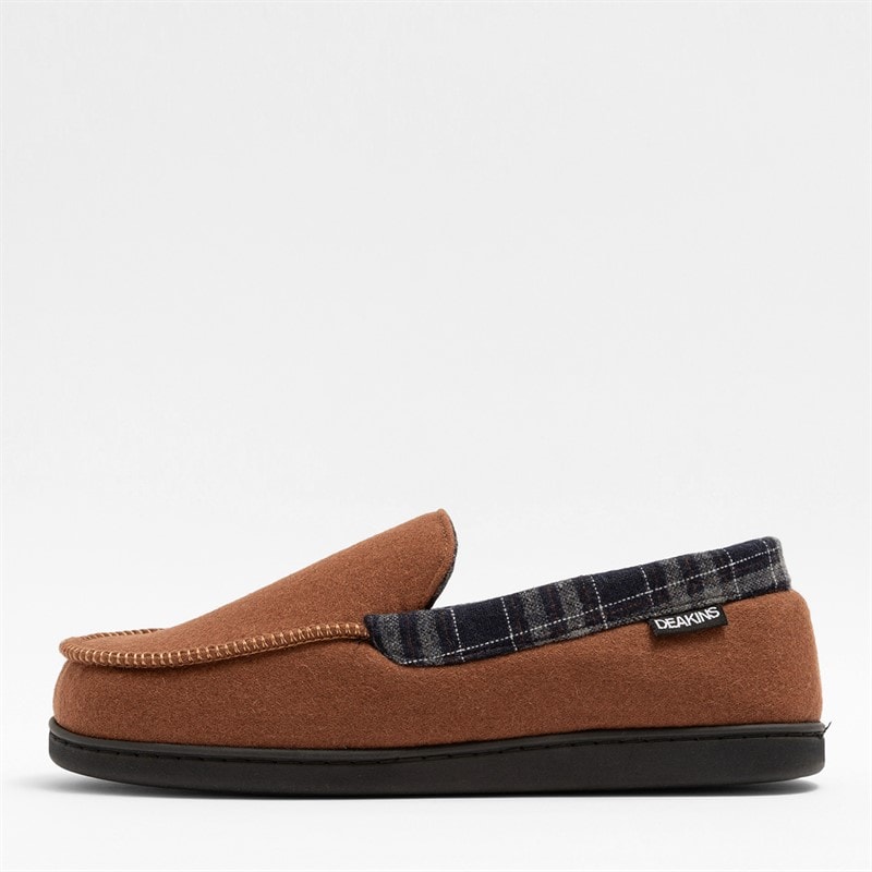 Mens Ryder Moccasin Slippers Tan - Image 5