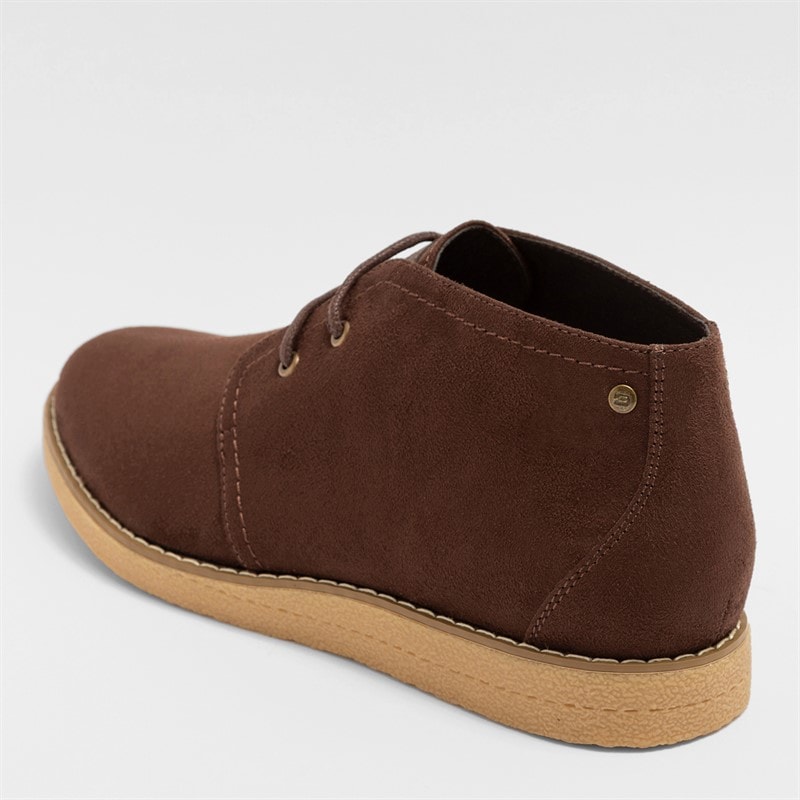 Mens Carlton Chukka Boots Chocolate Brown - Image 3
