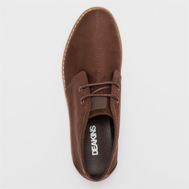 Mens Carlton Chukka Boots Chocolate Brown - Image 4