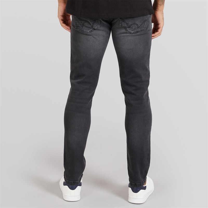 Mens Maylead Slim Fit Jeans Black - Image 2