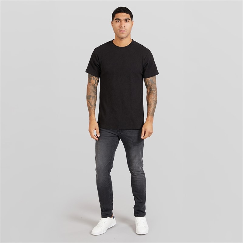 Mens Maylead Slim Fit Jeans Black - Image 4