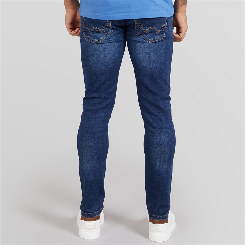 Mens Maylead Slim Fit Jeans Dark Wash - Image 2