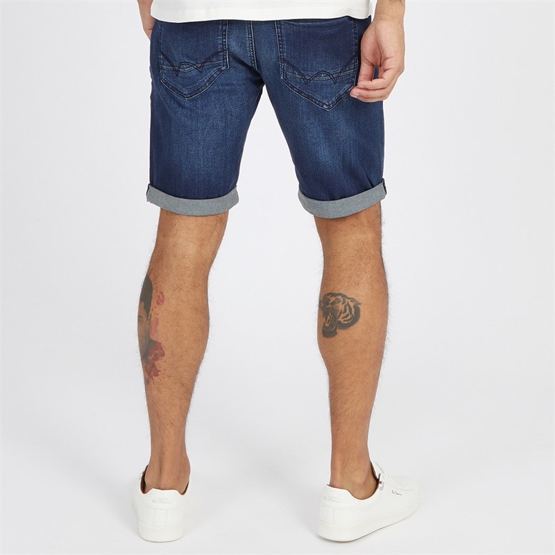 Mens Zeki Denim Shorts Dark Wash - Image 2