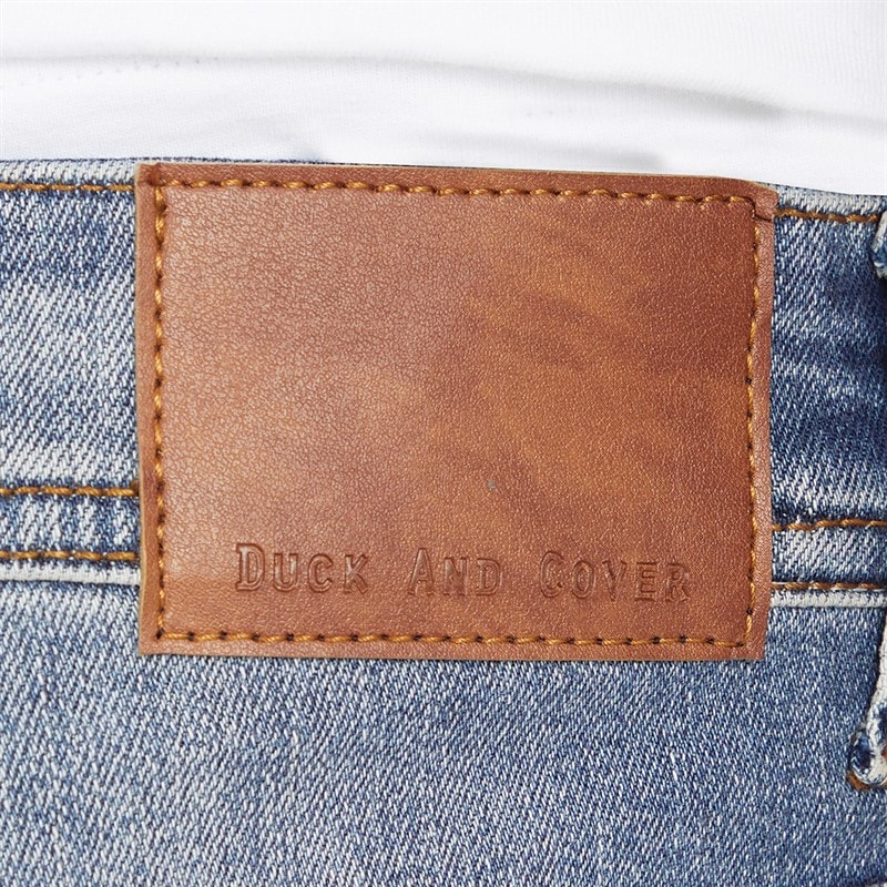 Mens Zeki Denim Shorts Stone Wash - Image 3