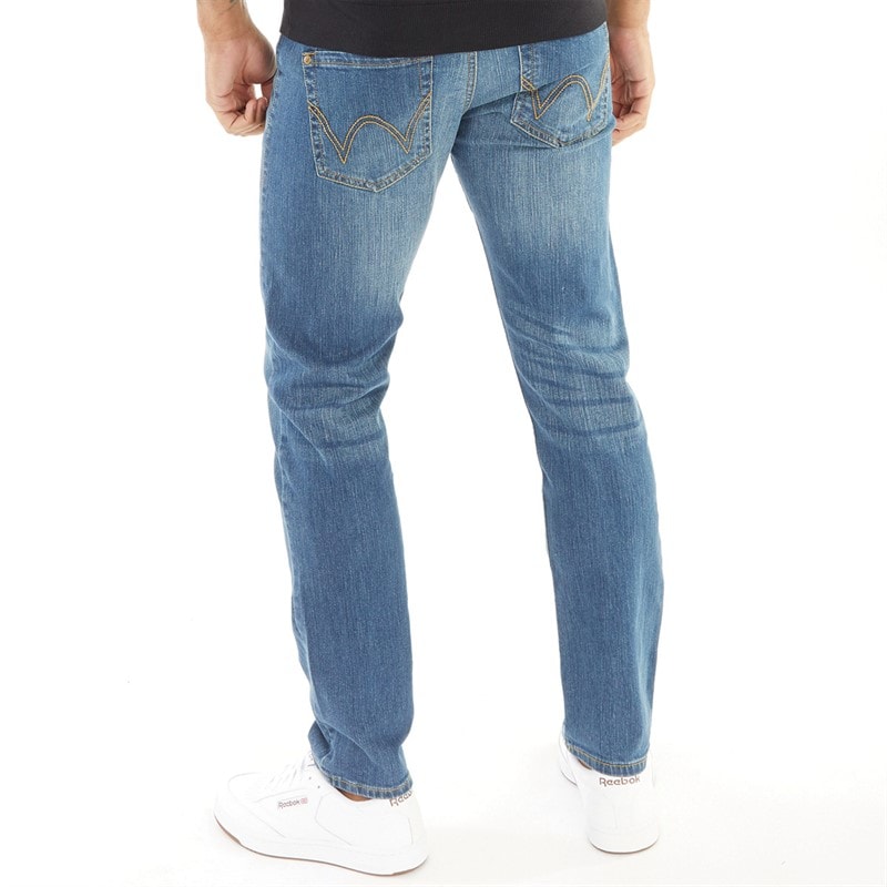 Mens Hydras Straight Fit Jeans Mid Wash - Image 2