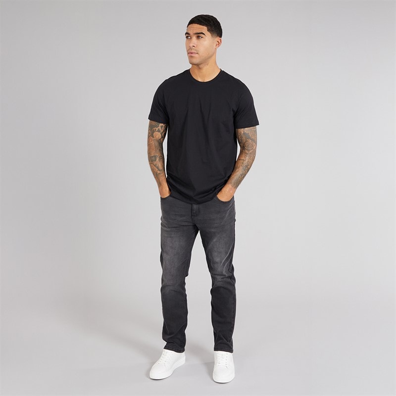 Mens Hydras Straight Fit Jeans Black - Image 4