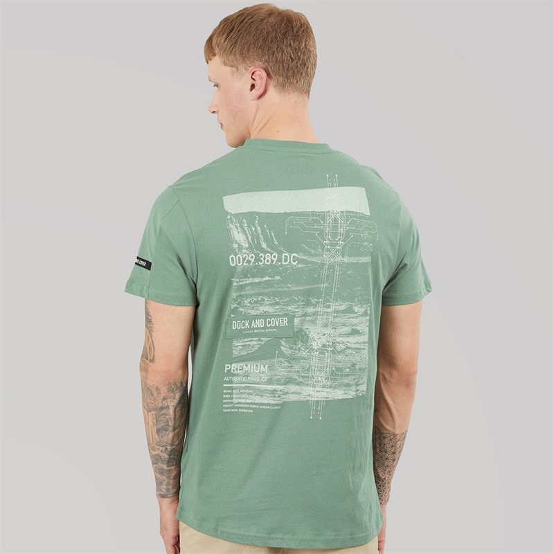 Mens Landway T-Shirt Olive - Image 3