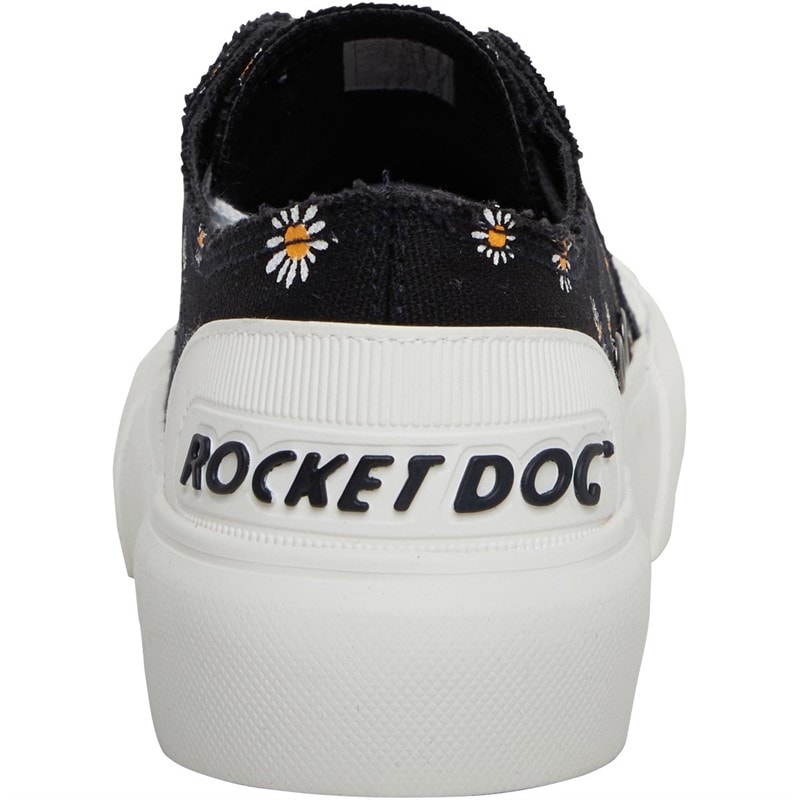 Womens Jazzin Plus Canvas Pumps Dixie Daisy Black - Image 3