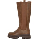 Womens Drea Chunky Knee High Chelsea Boots Brown