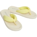 Womens Sunset Puff Flip Flops Yellow/Natural