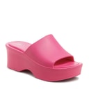 Womens Petal Blown EVA Platform Sliders Fuchsia