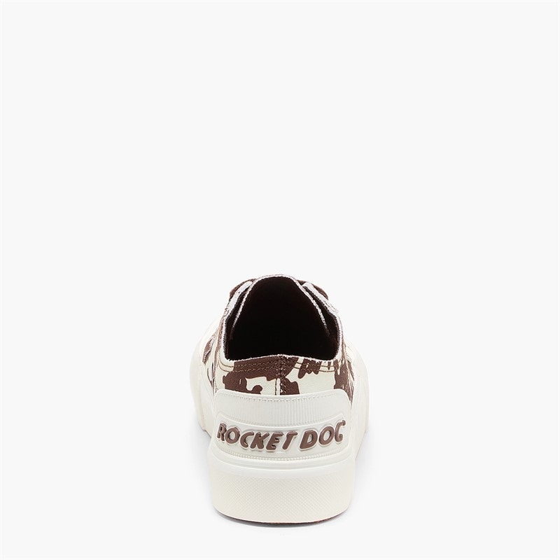 Womens Jazzin Plus Print Canvas Pumps Brown Multi - Image 3