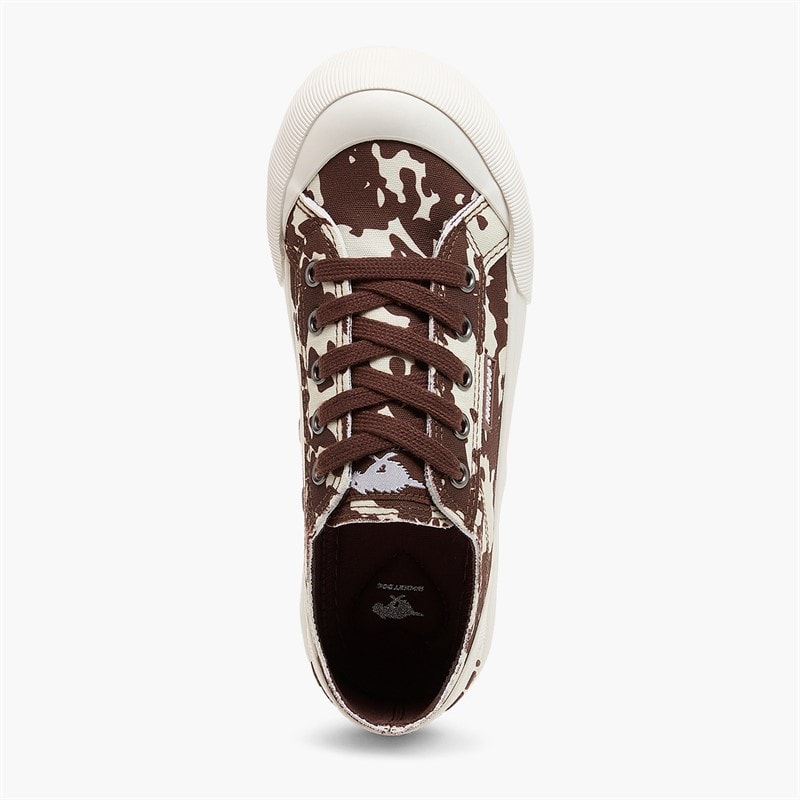 Womens Jazzin Plus Print Canvas Pumps Brown Multi - Image 4