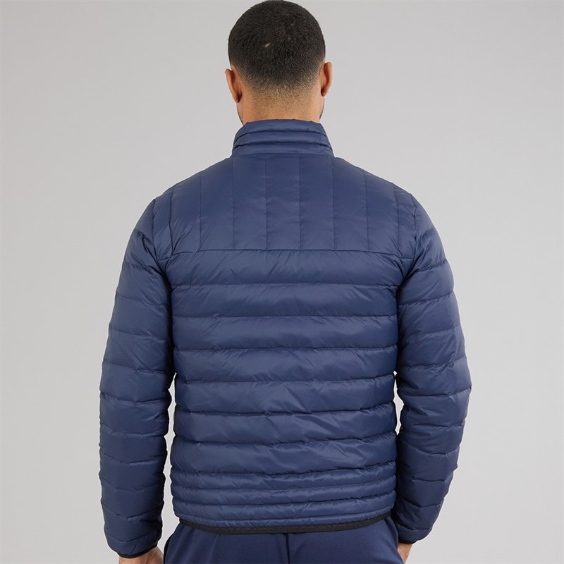 Mens Down Jacket Navy Blue - Image 2