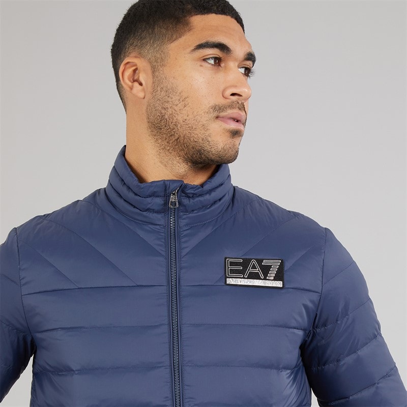 Mens Down Jacket Navy Blue - Image 3