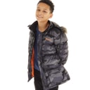 Boys Calcott Jacket Black Digi Camo