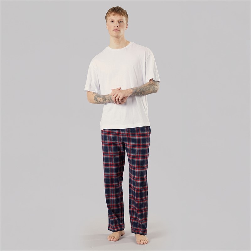 Mens Folau Flannel Pants Red Check - Image 4