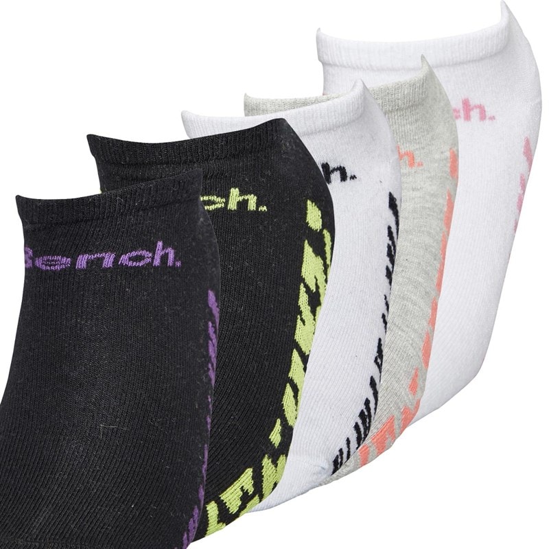 Girls Five Pack Antonia Trainers Socks Asstd - Image 2