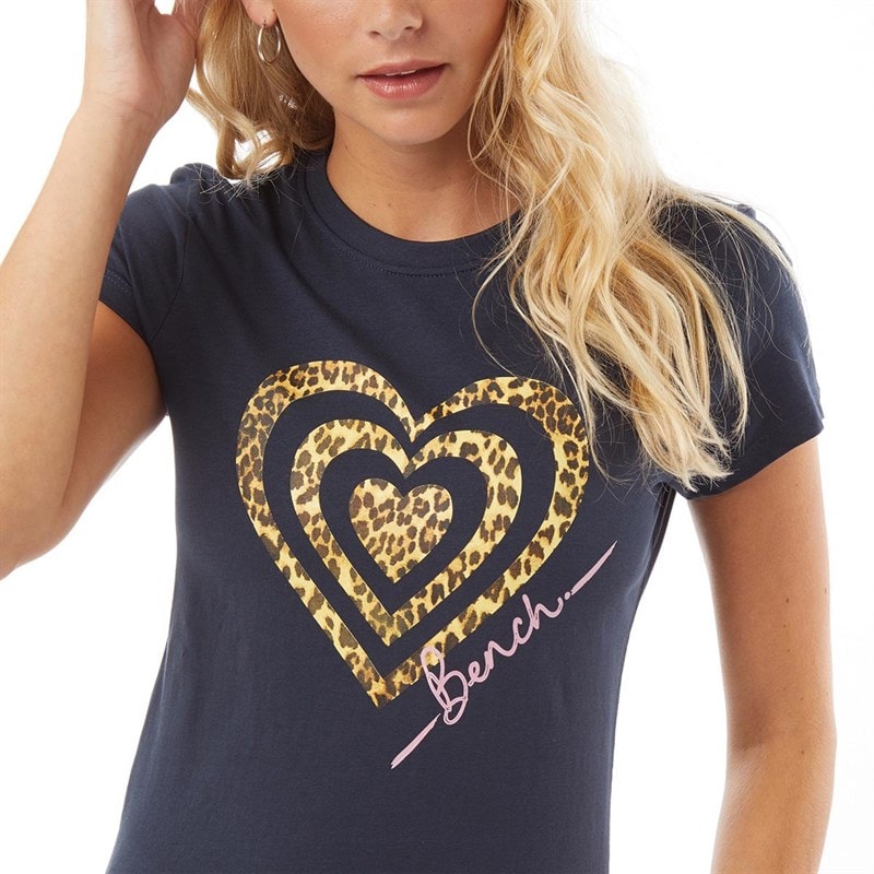 Womens Wildheart T-Shirt Navy - Image 3