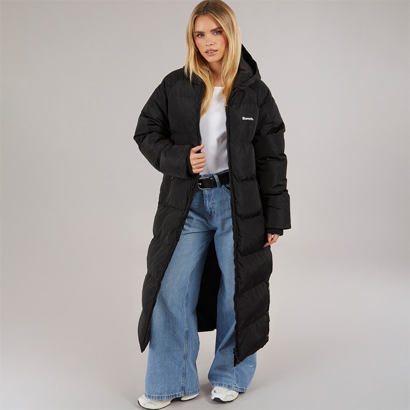 Womens Ryelle Maxi Length Puffer Coat Black - Image 4