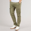 Mens Sergei Twill Cargo Pants Light Khaki