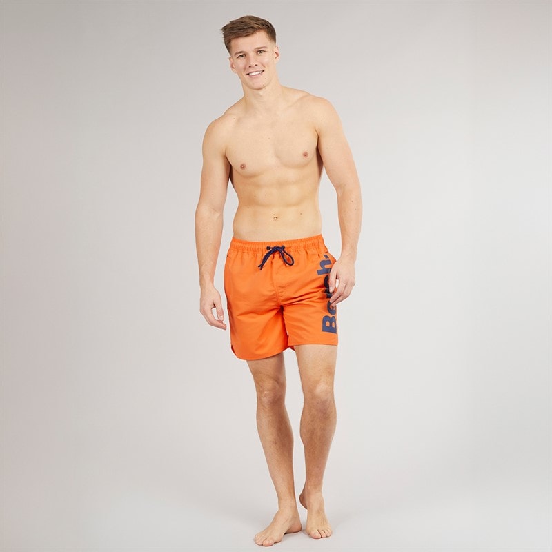Mens Tahiti Swim Shorts Bright Orange - Image 3