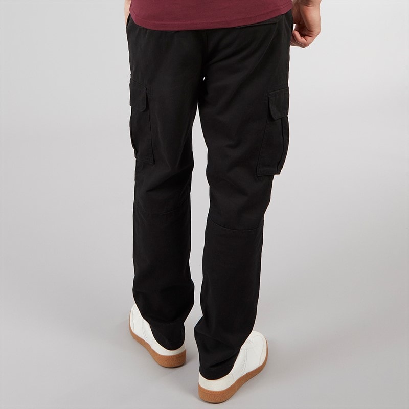 Mens Sergei Twill Cargo Pants Black - Image 2
