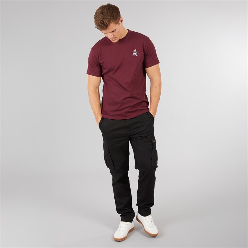 Mens Sergei Twill Cargo Pants Black - Image 4