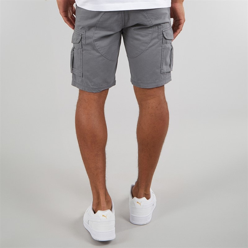 Mens Noahs Cargo Shorts Steel Grey - Image 2