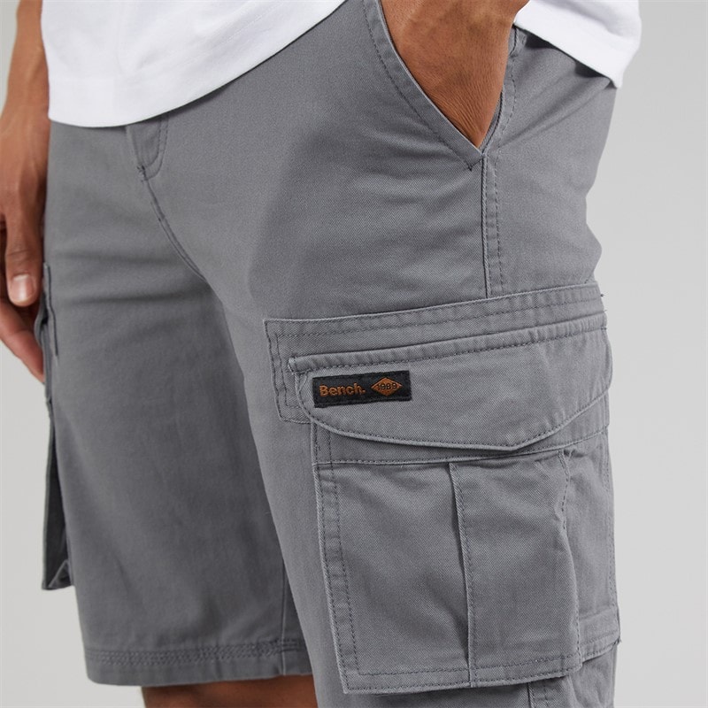 Mens Noahs Cargo Shorts Steel Grey - Image 3