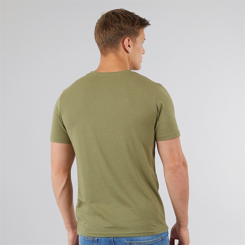 Mens Envoy Five Pack T-Shirts Black/Light Khaki/White/Stone/Steel Grey - Image 3