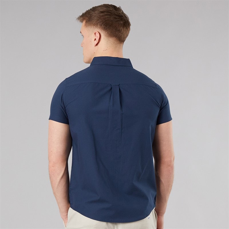 Mens Bowdon Short Sleeve Shirt Navy - Image 2