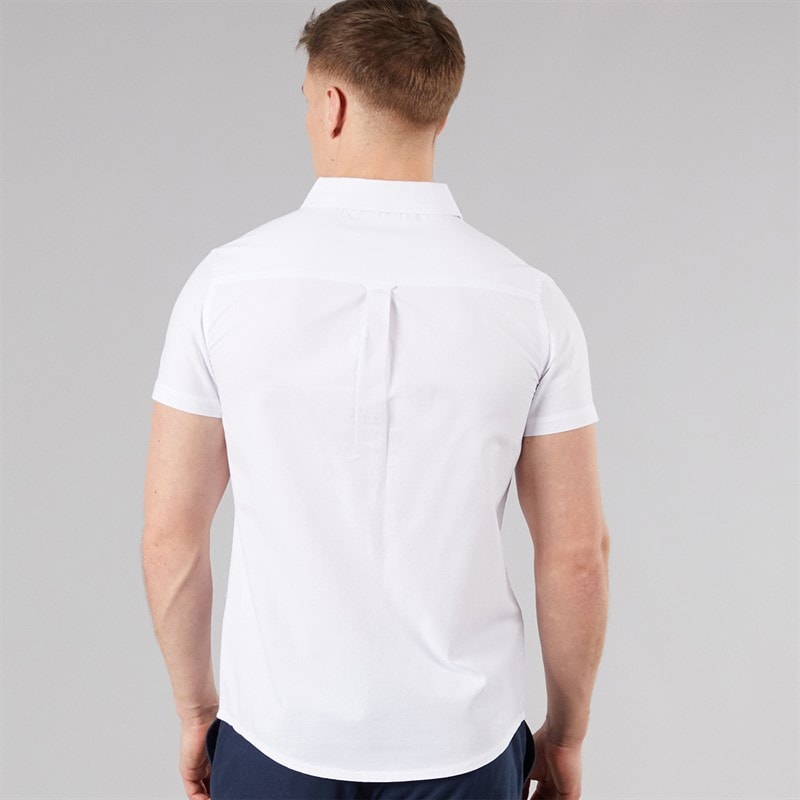 Mens Bowdon Short Sleeve Shirt White - Image 2