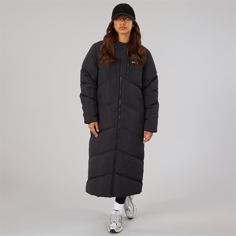 Womens Eloraina Long Hooded Puffer Coat Black - Image 3