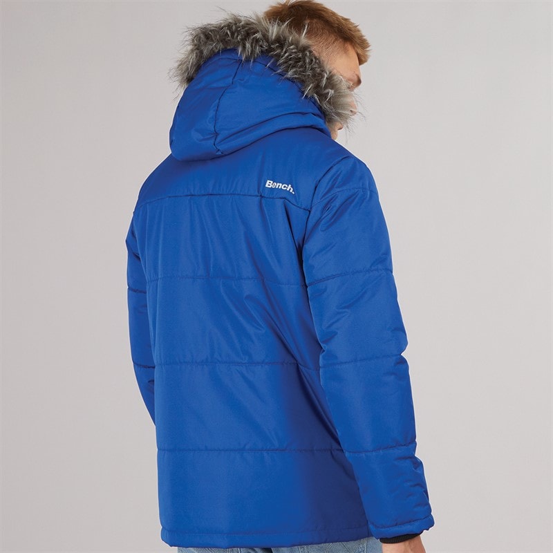 Mens Koufax Padded Parka Cobalt Blue/Black - Image 2