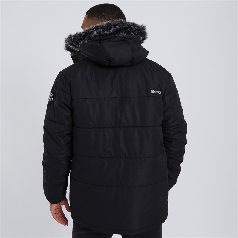 Mens Koufax Padded Parka Black - Image 2