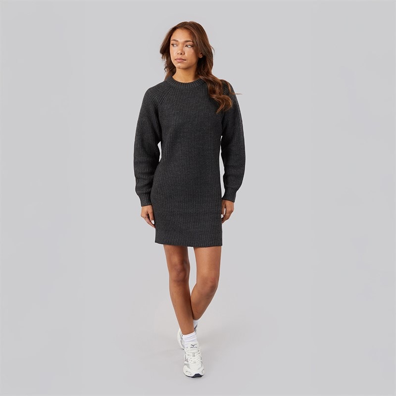Womens Karlie Knit Dress Black Marl - Image 4