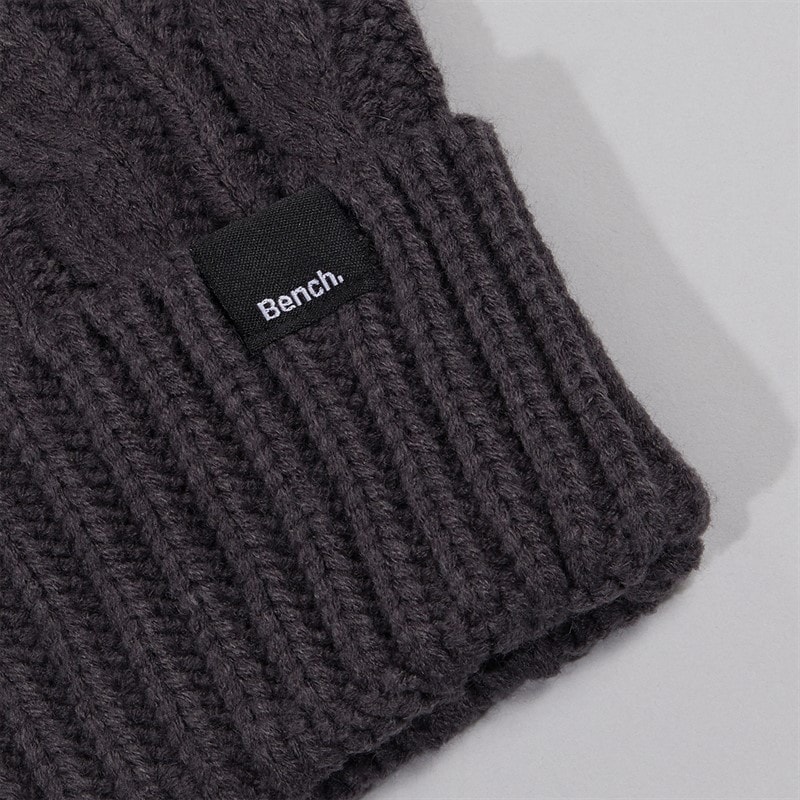Womens Ivanna Bobble Hat Charcoal - Image 3