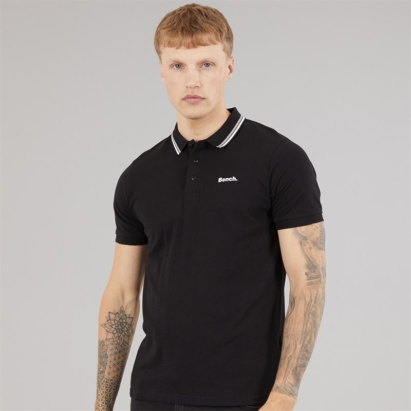 Mens Gruff Polo Shirt Black - Image 1