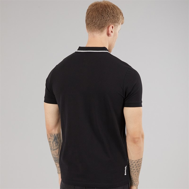 Mens Gruff Polo Shirt Black - Image 2