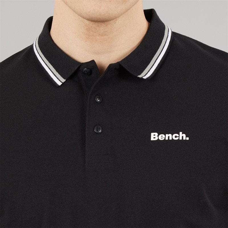 Mens Gruff Polo Shirt Black - Image 3