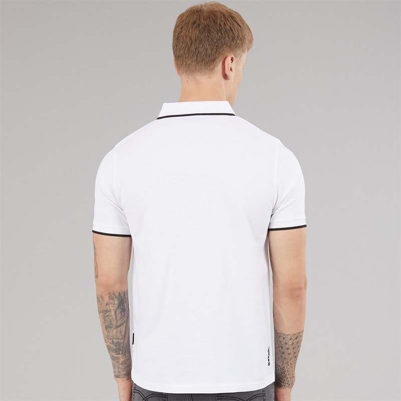 Mens Mata Polo Shirt White - Image 2
