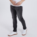 Mens Relaxed Tapered Jeans Vintage Black