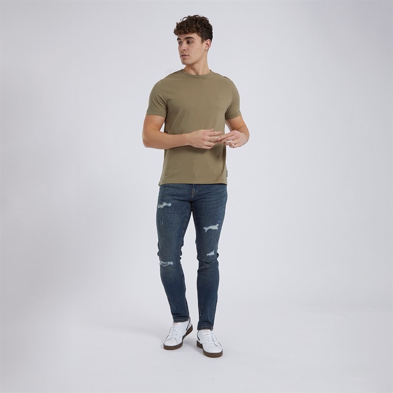Mens Relaxed Tapered Jeans Vintage Blue - Image 3