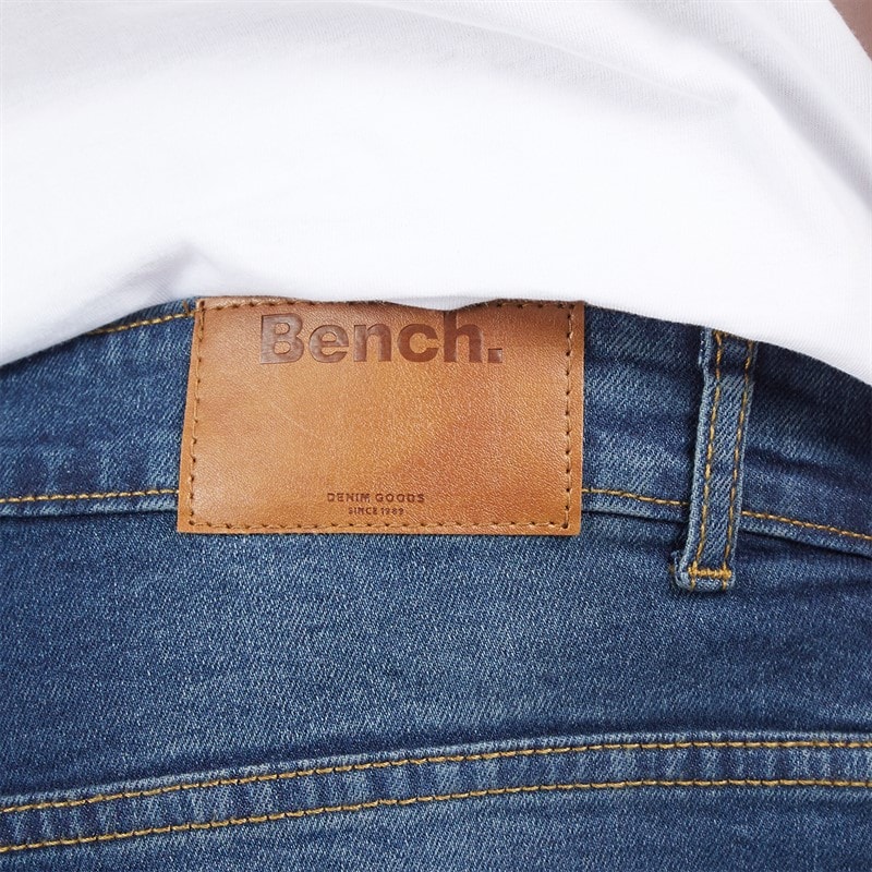 Mens Stuart Straight Fit Jeans Dark Indigo Wash - Image 5