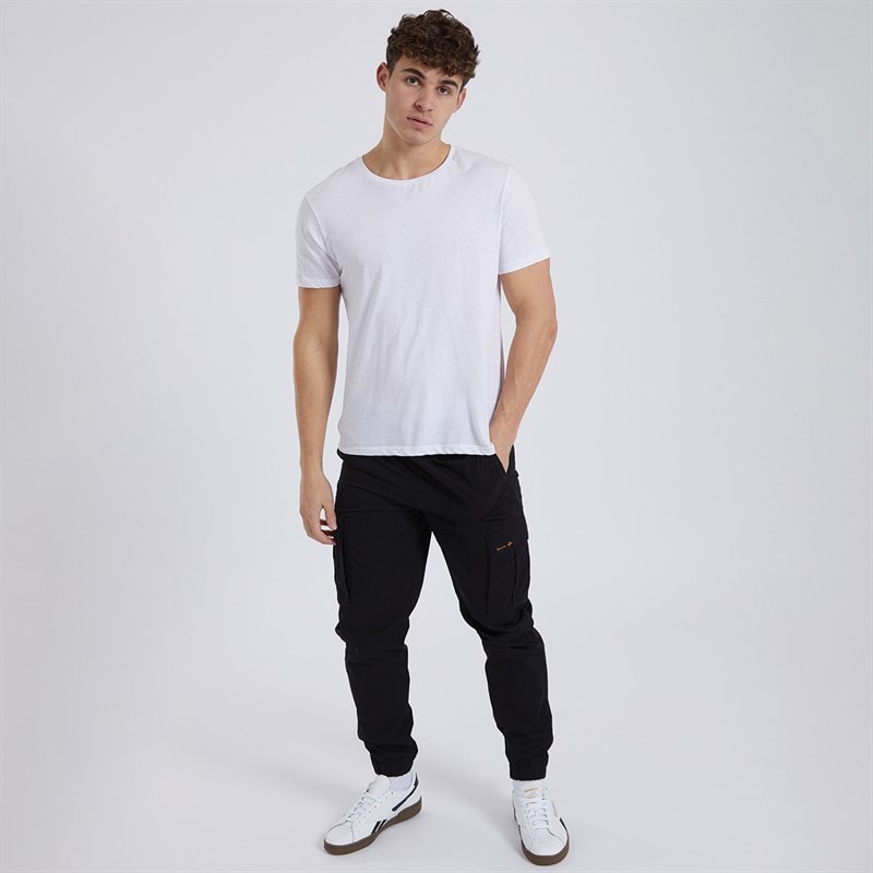 Mens Devvie Cargo Pants Black - Image 4
