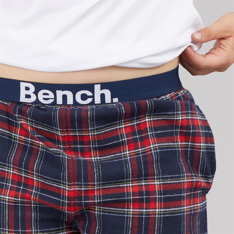 Boys Folau Flannel Check Lounge Pants Navy/Red/White/Yellow Check Flannel - Image 3